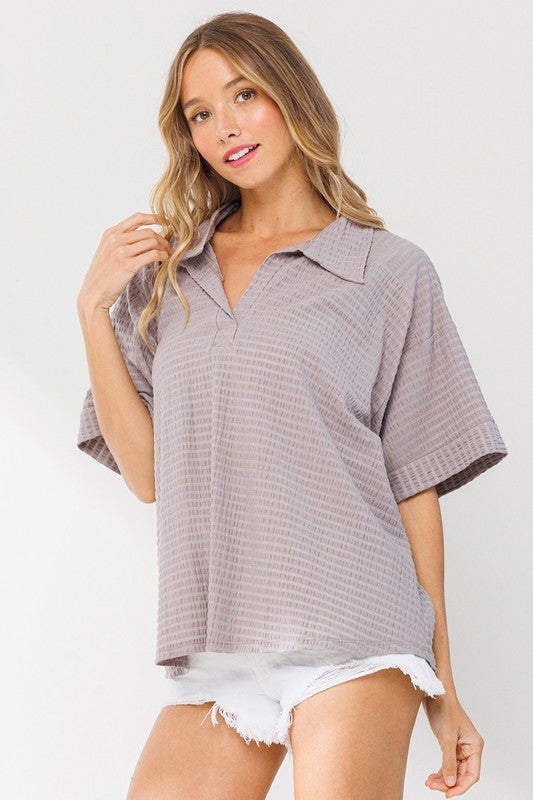 Taupe Short Sleeve Shirt